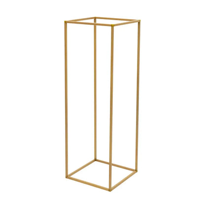 Gold wedding flower stand by Decorbites, gold metal plant stand with rectangular frame on Tampa Home & Garden Store