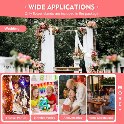 Gold wedding flower stand by Decorbites, floral arch centerpiece for weddings, plant stand on Tampa Home & Garden Store