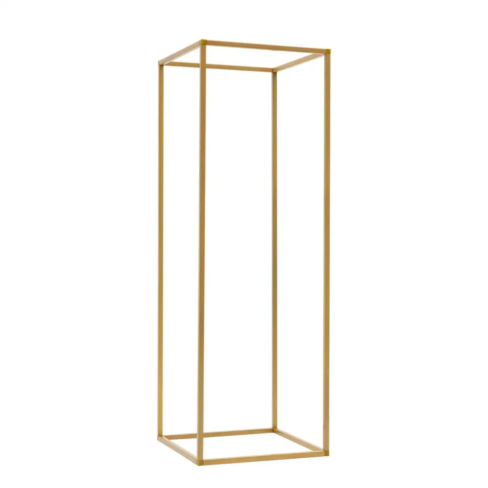 Gold Wedding Flower Stand by Decorbites, gold metal plant stand with tall rectangular frame on Tampa Home & Garden Store