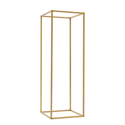 Gold Wedding Flower Stand by Decorbites, gold metal plant stand with tall rectangular frame on Tampa Home & Garden Store