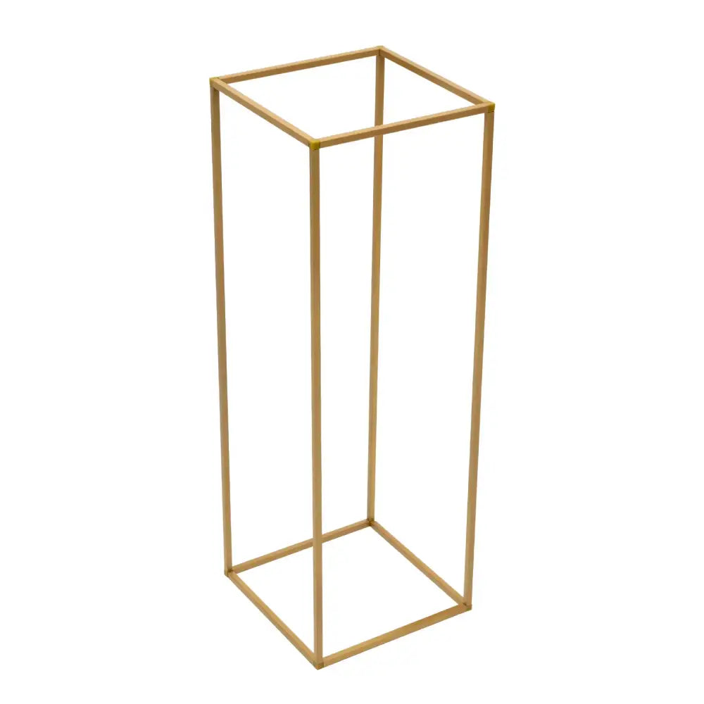 Gold wedding flower stand metal frame, Decorbites plant stand with square base on Tampa Home & Garden Store
