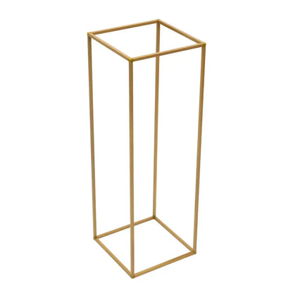 Gold wedding flower stand metal frame, Decorbites plant stand with square base on Tampa Home & Garden Store