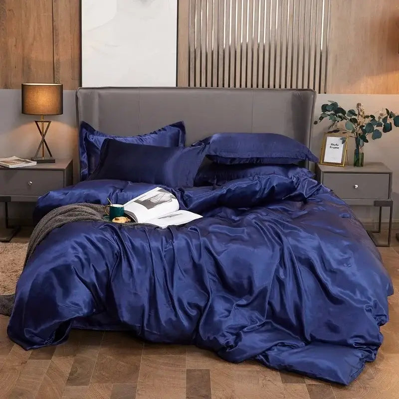 Luxury Chocolate Brown Satin Duvet And Sheets