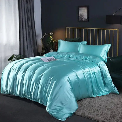 Luxury Chocolate Brown Satin Duvet And Sheets