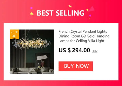 Modern Chrome Crystal Chandelier for Living Room