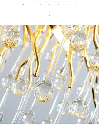 Modern Chrome Crystal Chandelier for Living Room