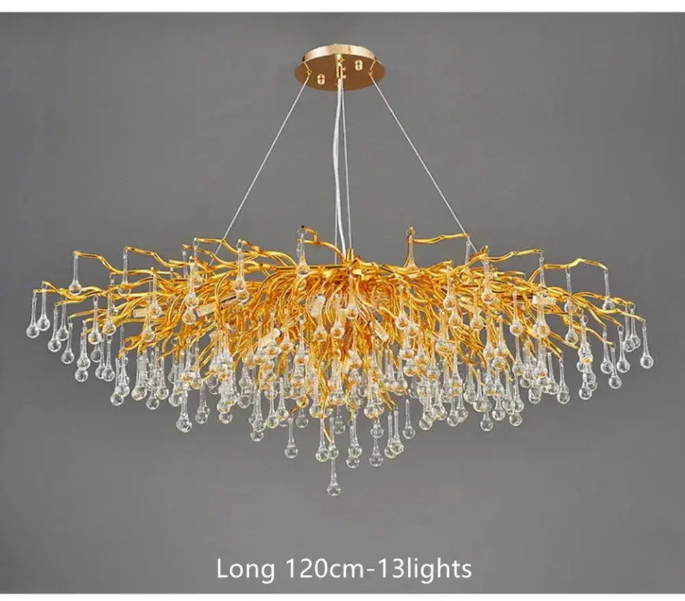 Modern Chrome Crystal Chandelier for Living Room