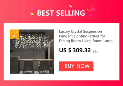 Modern Chrome Crystal Chandelier for Living Room