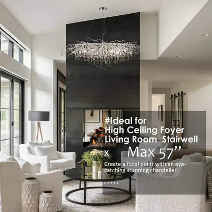 Chandelier Decorbites elegant gold crystal aluminum pendant for living room on Tampa Home & Garden Store