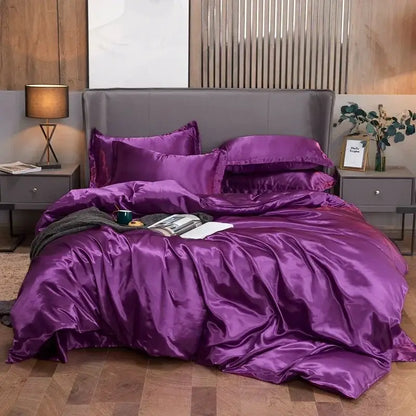 Premium Teal Satin Bedding Set and Sheets