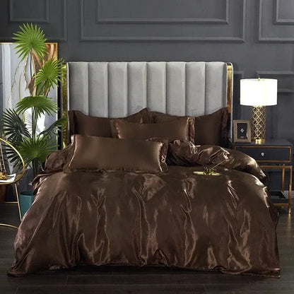 Premium Teal Satin Bedding Set and Sheets