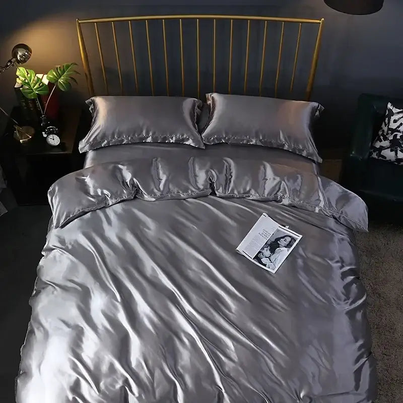 Premium Teal Satin Bedding Set and Sheets