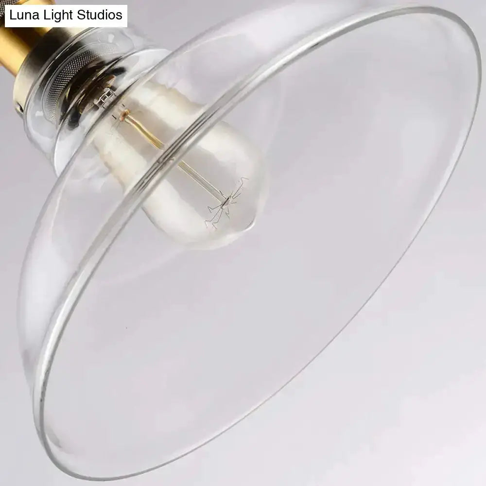 Farmhouse brass clear glass pendant light with exposed filament bulb for dining room Decorbites on Tampa Home & Garden Store