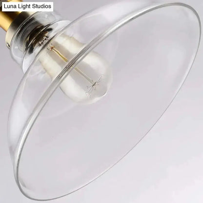 Farmhouse brass clear glass pendant light for dining room by Decorbites on Tampa Home & Garden Store