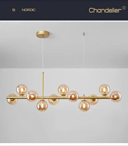 Chandelier Decorbites modern gold glass ball ceiling light with multiple globe bulbs on Tampa Home & Garden Store