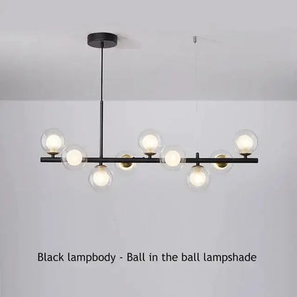 Chandelier: Modern black glass ball chandelier with multiple globe bulbs by Decorbites on Tampa Home & Garden Store
