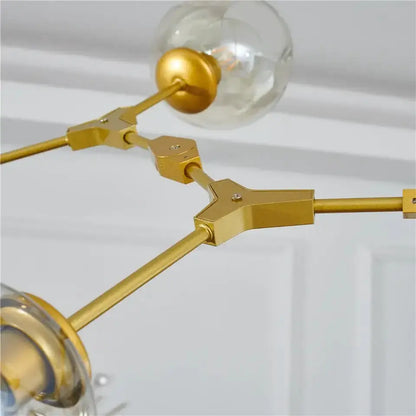 Chandelier Nordic clear glass ball LED pendant light with gold metal frame by Decorbites on Tampa Home & Garden Store