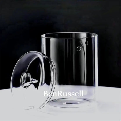 Glass Moss Terrarium Vase cylindrical clear glass with lid Decorbites vase on Tampa Home & Garden Store