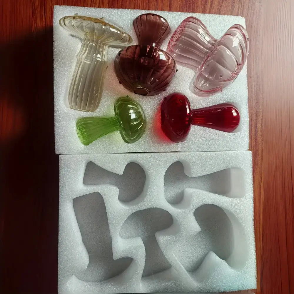 Glass Mushroom Hydroponic Planter for Home & Garden