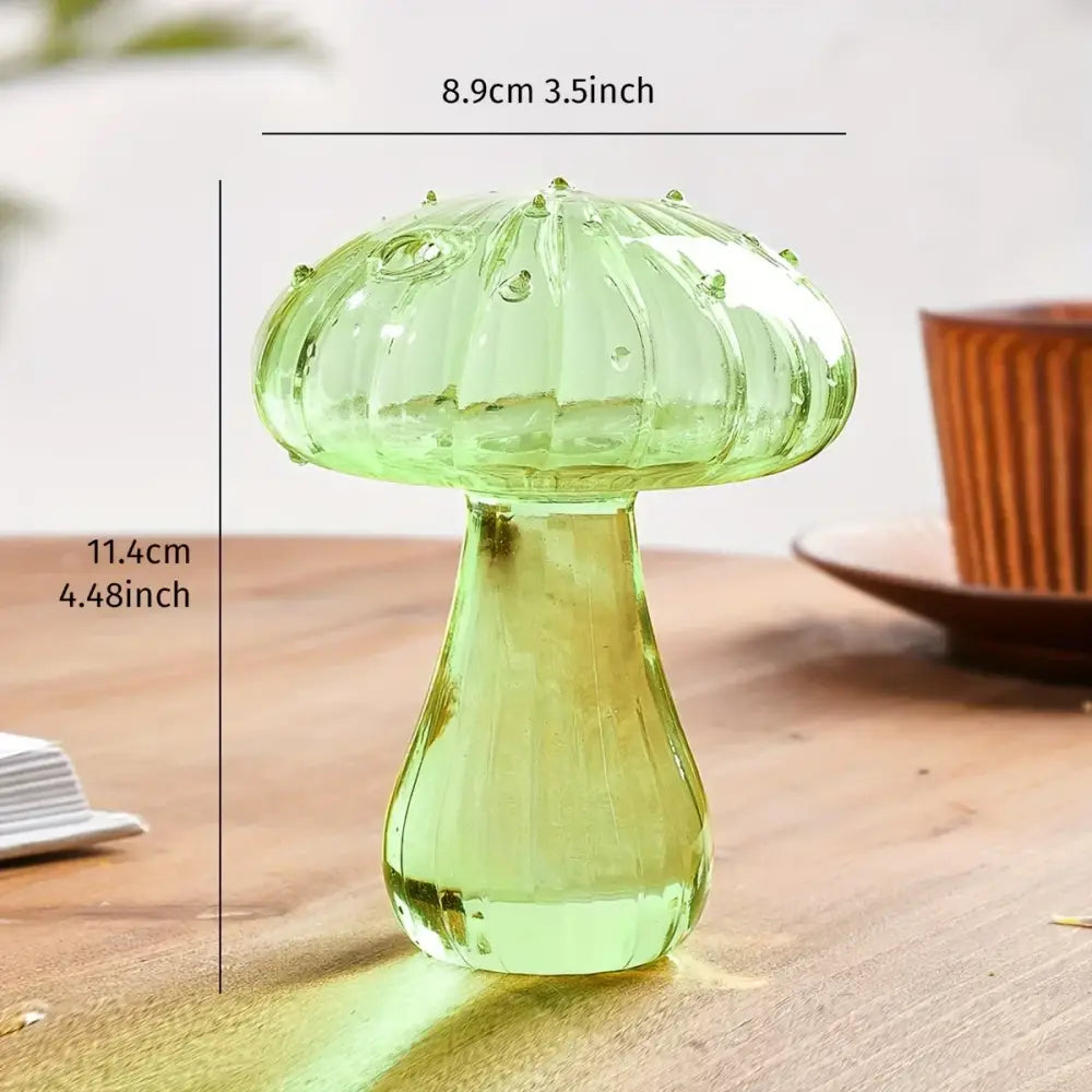 Glass Mushroom Hydroponic Planter for Home & Garden