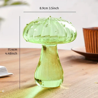 Glass Mushroom Hydroponic Planter for Home & Garden