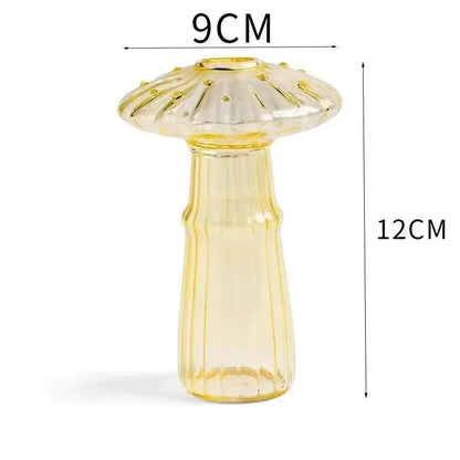 Glass Mushroom Hydroponic Planter for Home & Garden