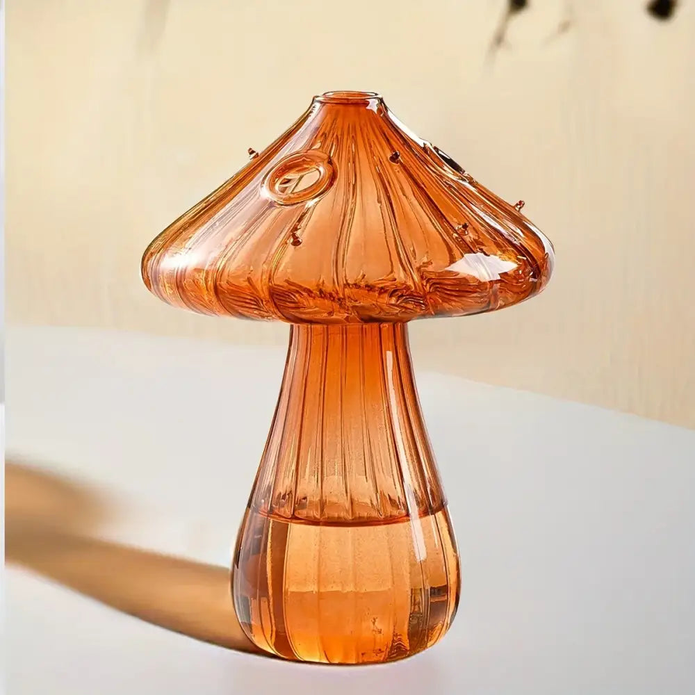Glass Mushroom Hydroponic Planter for Home & Garden