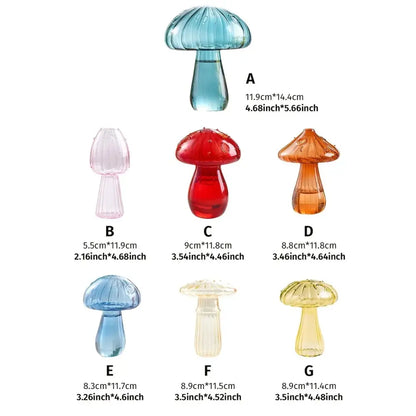 Glass Mushroom Hydroponic Planter for Home & Garden