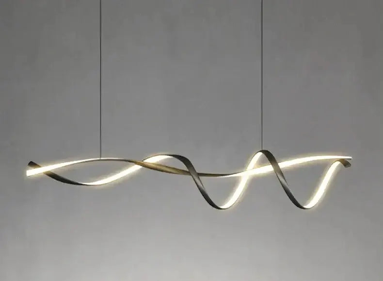 Chandelier Decorbites modern black & gold wave LED glass pendant for dining room on Tampa Home & Garden Store