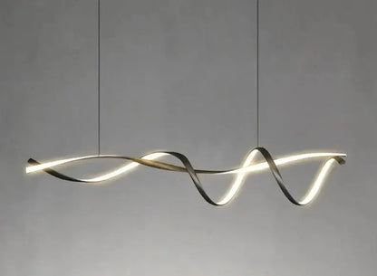 Chandelier Decorbites modern black & gold wave LED glass pendant for dining room on Tampa Home & Garden Store