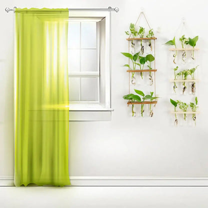 Glass Wall Hanging Planters with Wooden Holder