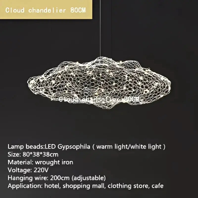 Chandelier Decorbites gold mesh cloud pendant light for dining room LED lighting on Tampa Home & Garden Store