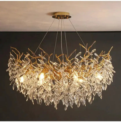 Chandelier Decorbites modern gold crystal LED branch chandelier for dining room on Tampa Home & Garden Store