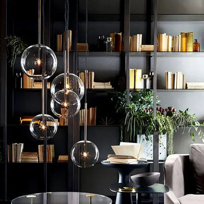 Chandelier Modern gold glass bubble starburst dining light Decorbites on Tampa Home & Garden Store