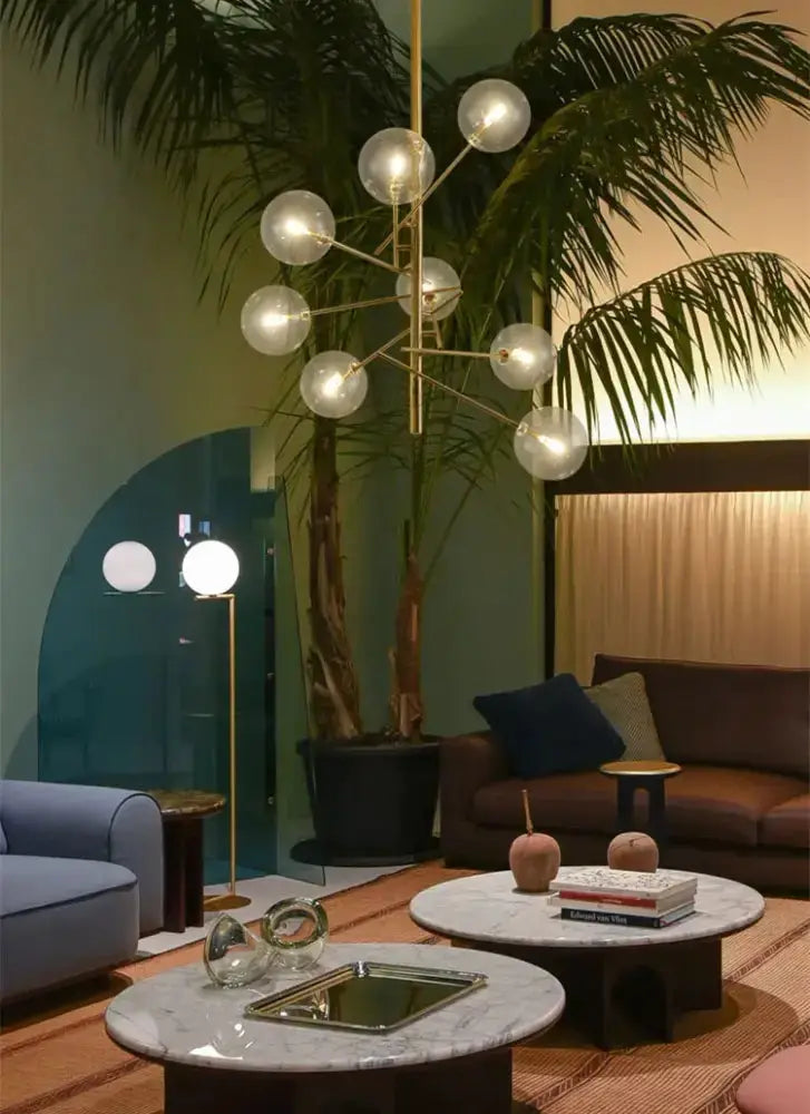 Chandelier Decorbites modern gold glass bubble starburst for dining rooms on Tampa Home & Garden Store