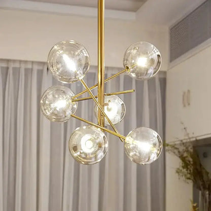 Chandelier Decorbites modern gold glass bubble starburst six-globe dining light on Tampa Home & Garden Store