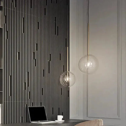Chandelier Decorbites modern gold glass bubble starburst dining light with 2 globe pendants on Tampa Home & Garden Store