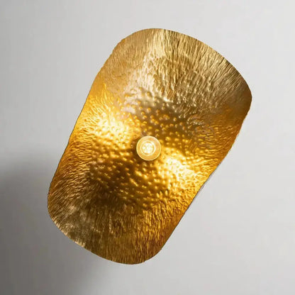 Gold lotus leaf pendant light by Decorbites, hammered metal surface, dining room chandelier on Tampa Home & Garden Store