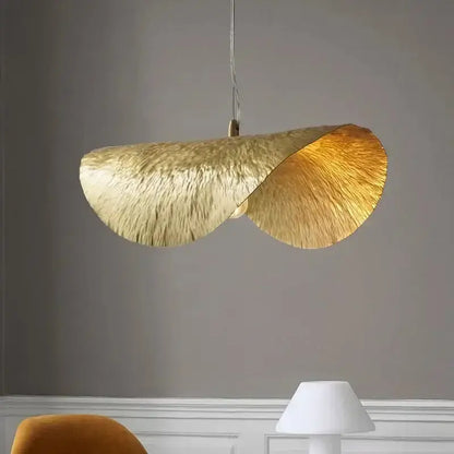 Modern gold lotus leaf pendant light by Decorbites with overlapping petals for dining on Tampa Home & Garden Store