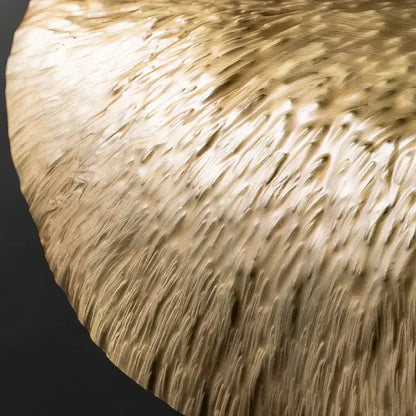Modern gold lotus leaf pendant light shade with a textured metallic finish on Tampa Home & Garden Store