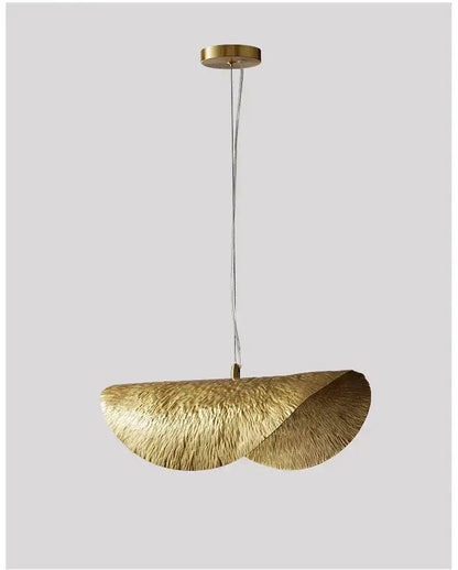 Modern gold lotus leaf pendant light by Decorbites, gold metal dining chandelier on Tampa Home & Garden Store
