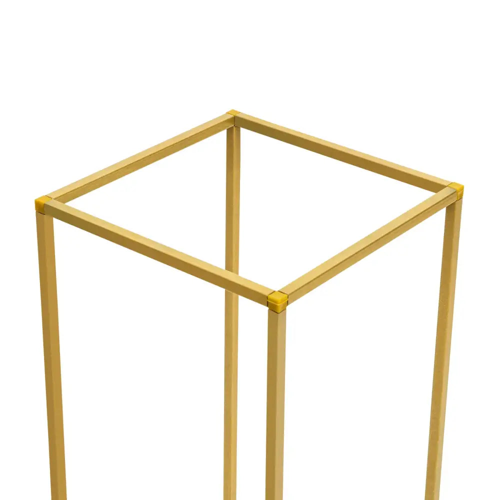 Gold metal flower stand set of 10, 23-inch tall, square-frame display by Decorbites on Tampa Home & Garden Store