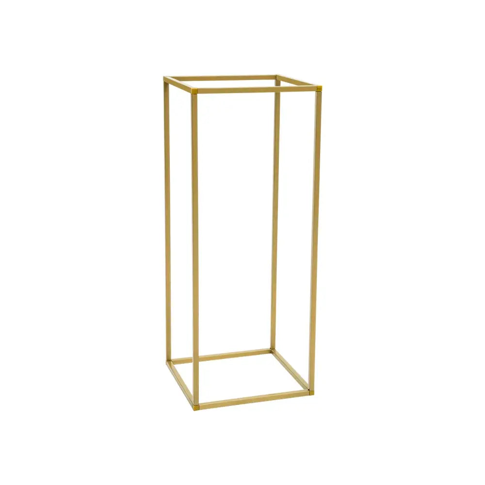 Gold metal flower stand, 23-inch, rectangular frame design on Tampa Home & Garden Store