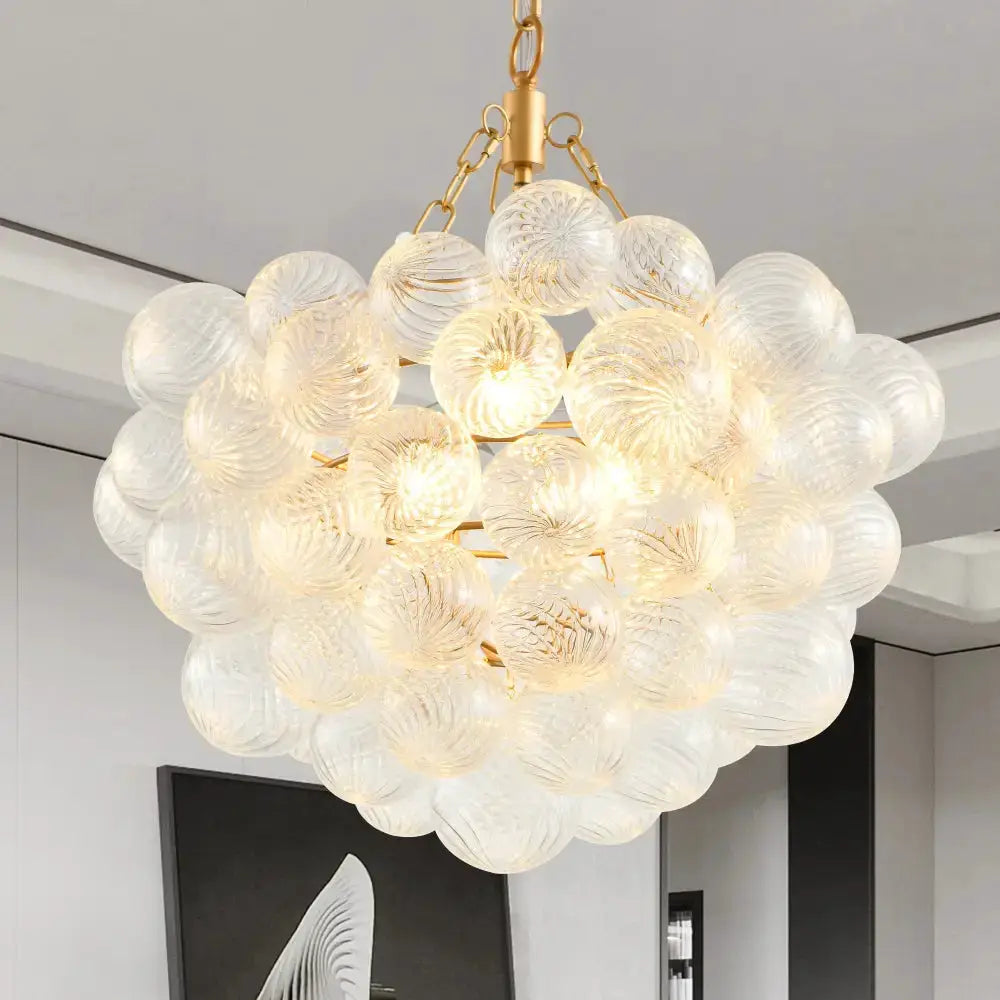 Chandelier Decorbites gold bubble glass pendant light with adjustable height for dining on Tampa Home & Garden Store