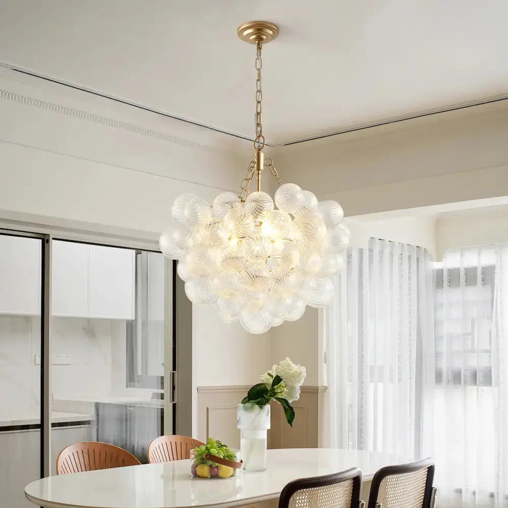 Pendant light Decorbites modern gold bubble glass adjustable height dining room on Tampa Home & Garden Store