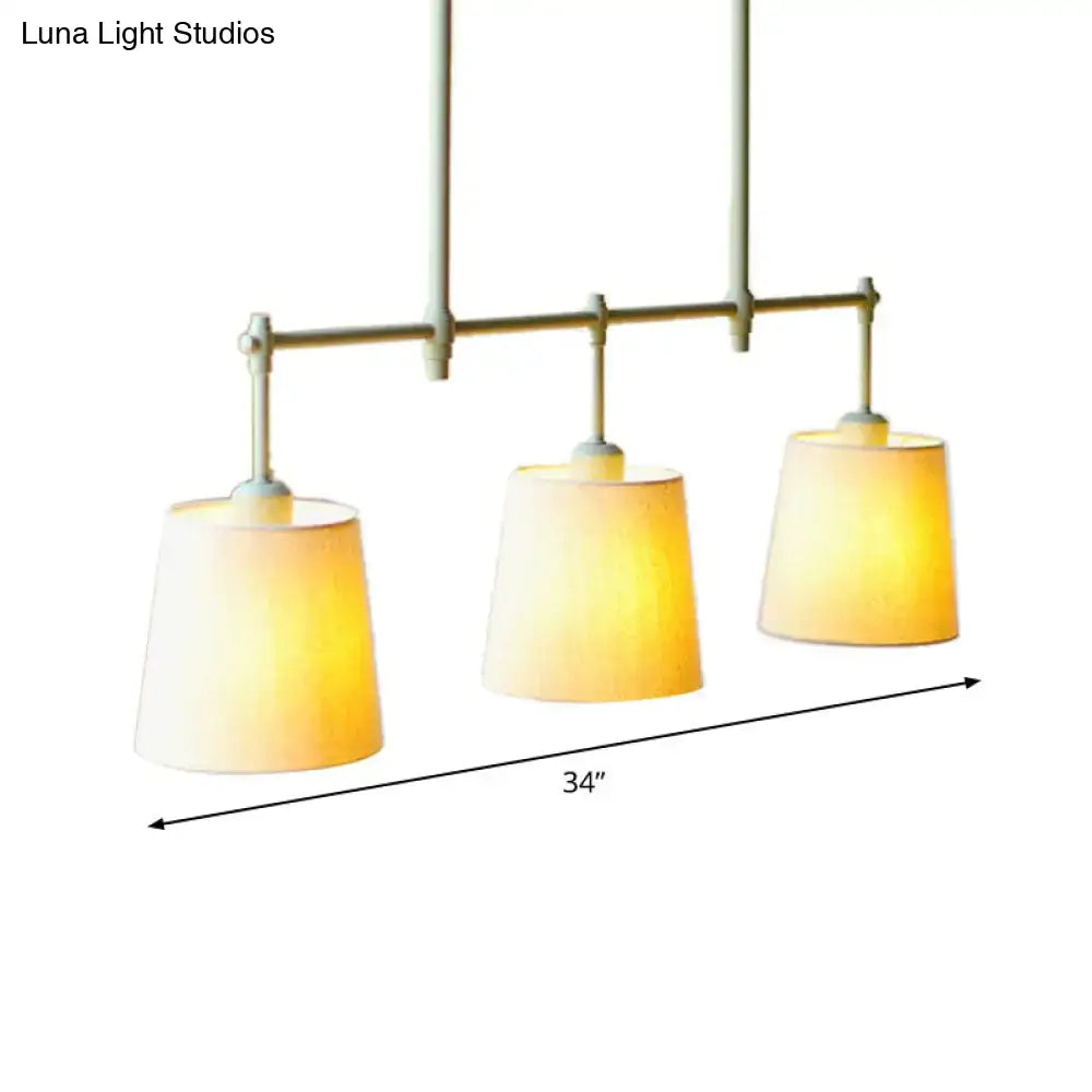 Beige gray ceiling light fixture with three lamps on a metal bar Decorbites flush mount on Tampa Home & Garden Store
