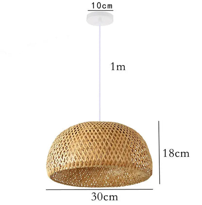 Bamboo Chinese Pendant Light by Decorbites bamboo shade pendant, 30cm dia x 18cm, 1m cord on Tampa Home & Garden Store