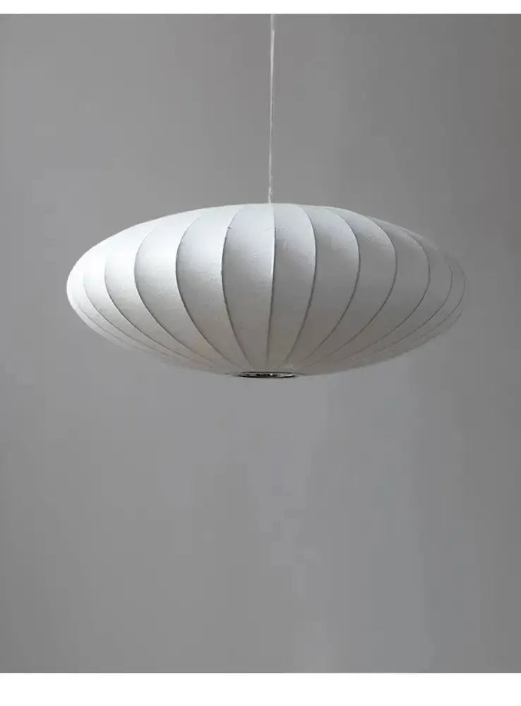 Japanese style silk chandelier beige oval dining room pendant light by Decorbites on Tampa Home & Garden Store