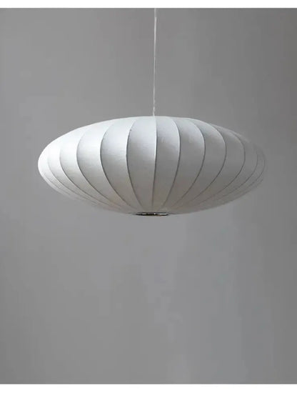 Japanese style silk chandelier beige oval dining room pendant light by Decorbites on Tampa Home & Garden Store
