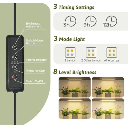 Indoor Plant Grow Lights with 12 Tiers, 62.2'' Tall